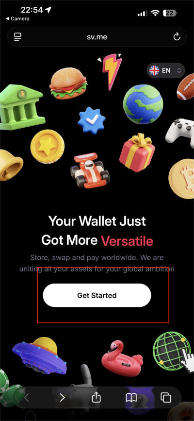 SAVO 注册页面截图一